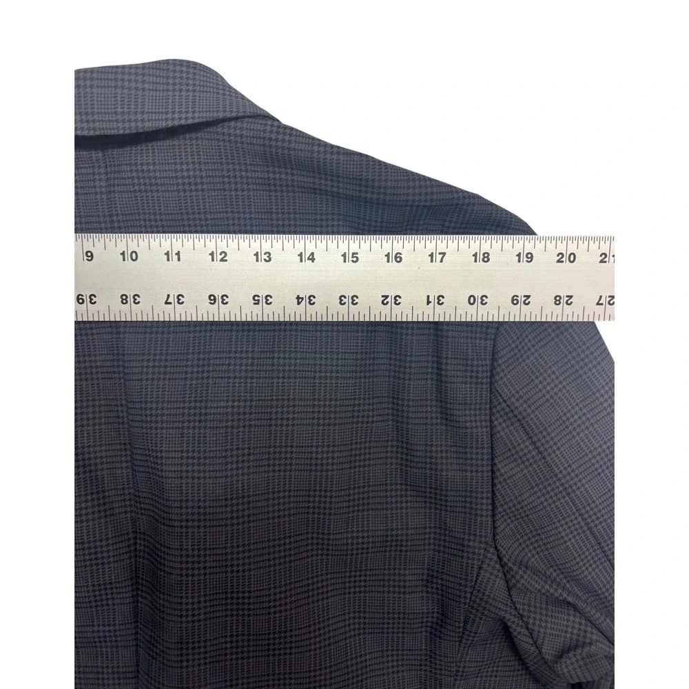 Rhone XL Blue Plaid Commuter Blazer Jacket Sport Suit Coat Slim Unstructured